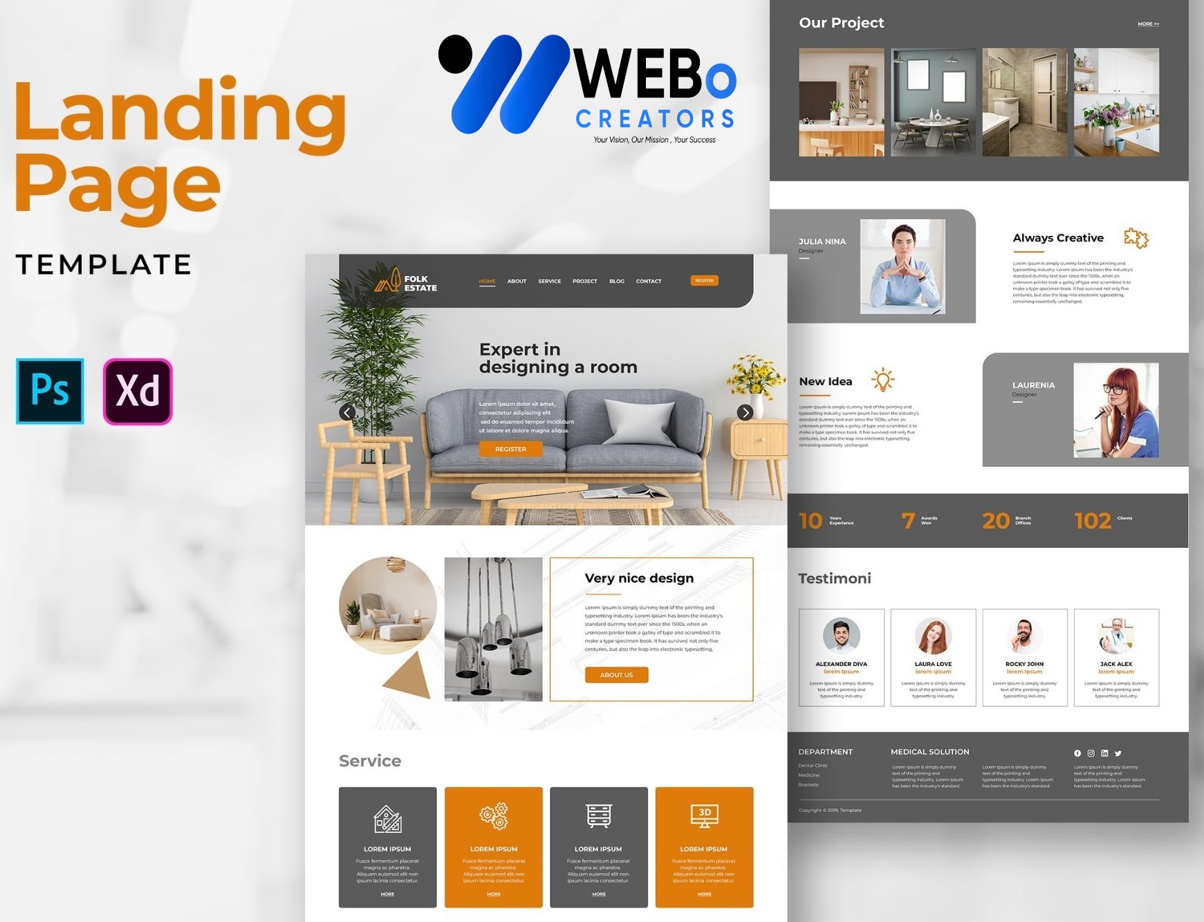 Creative Landing Page Designs, Themes, Graphic Elements for Las Vegas Businesses 2026